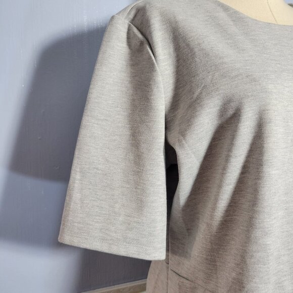 Simply Vera VeraWang XXL Light Heathered Gray Short Sleeve Ruffle Blouse - Picture 5 of 11